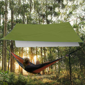 Tenda da campeggio parasole da 3 x 4 m in nylon, Protezione UV e pioggia, Verde