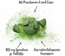 Carica l&#39;immagine nel visualizzatore di Gallery, nu3 - Bio Spirulina - 200g - 500 compresse - Alghe di pura...