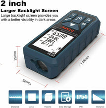 Carica l'immagine nel visualizzatore di Gallery, Telemetro laser portatile con ampio display LCD Misura fino a 50m Metro digitale