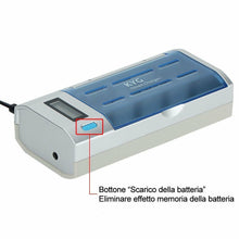 Carica l&#39;immagine nel visualizzatore di Gallery, Caricabatterie per Pile Ricaricabili Stilo AA/AAA/D/C/9V Con Display LCD