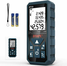 Carica l'immagine nel visualizzatore di Gallery, Telemetro laser portatile con ampio display LCD Misura fino a 50m Metro digitale
