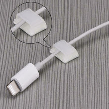 Carica l'immagine nel visualizzatore di Gallery, 100 Pezzi Adesivo Cavo Clip Fascette Stringicavo Gestione Fermacavo, Bianco