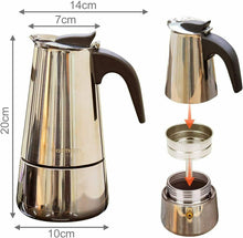 Carica l'immagine nel visualizzatore di Gallery, Godmorn Caffettiera Moka, Espresso in Acciaio INOX per Induzione...