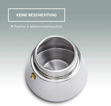 Carica l'immagine nel visualizzatore di Gallery, Groenenberg Moka 2 Tazze (100 ml) | Caffettiera Espresso Maker (Acciaio...