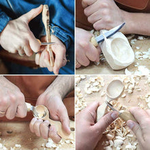 Carica l&#39;immagine nel visualizzatore di Gallery, ETEPON 5pcs Set di Strumenti per Intaglio del Legno Cucchiaio da verde