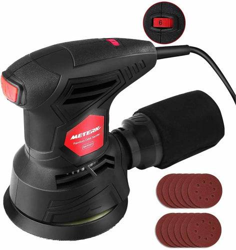 Levigatrice elettrica Orbitale 300W 12000 RPM, Scatola per polvere, 6 velocità