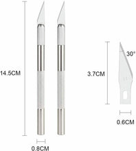 Carica l'immagine nel visualizzatore di Gallery, Coltello bisturi da intaglio di precisione, 2 manici + 42 lame di ricambio Set