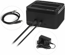 Carica l'immagine nel visualizzatore di Gallery, SALCAR USB 3.0 Non in Linea Clone Docking Station 2-bay ottimizzato per Nero