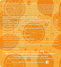 Carica l'immagine nel visualizzatore di Gallery, Vitamina B Complex alto dosaggio vegane 180 compresse 6 mesi di assunzione B1...