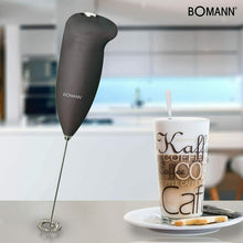 Carica l'immagine nel visualizzatore di Gallery, Monta latte elettrico in acciaio inox per schiuma cappuccino a batterie, 22.5 cm