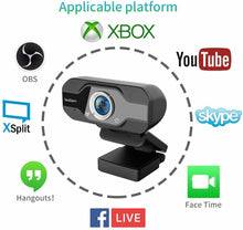 Carica l&#39;immagine nel visualizzatore di Gallery, TedGem Webcam 1080p, PC con Microfono Full HD USB per...