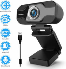 Carica l&#39;immagine nel visualizzatore di Gallery, TedGem Webcam 1080p, PC con Microfono Full HD USB per...