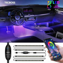 Carica l'immagine nel visualizzatore di Gallery, Striscia LED Auto Con APP, TECBOSS Luci Interne per 72 perline...