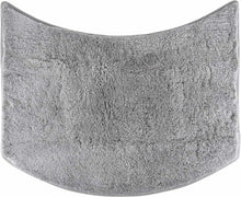 Carica l'immagine nel visualizzatore di Gallery, Fluffy Tappeto da Bagno a Pelo Lungo in Microfibra per Doccia Rotonda, Grigio