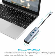 Carica l'immagine nel visualizzatore di Gallery, ABLEWE Hub USB C a Ethernet, 4 in 1 Tipo C a RJ45 Adattatore C 4 1