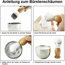 Carica l&#39;immagine nel visualizzatore di Gallery, Wskderliner Set di pennelli da barba Rasatura Kit degli uomini con setole...