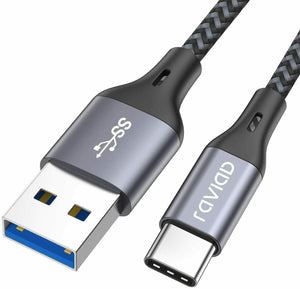 RAVIAD Cavo USB C a 3.0 A, Nylon Intrecciato Tipo C di 1M