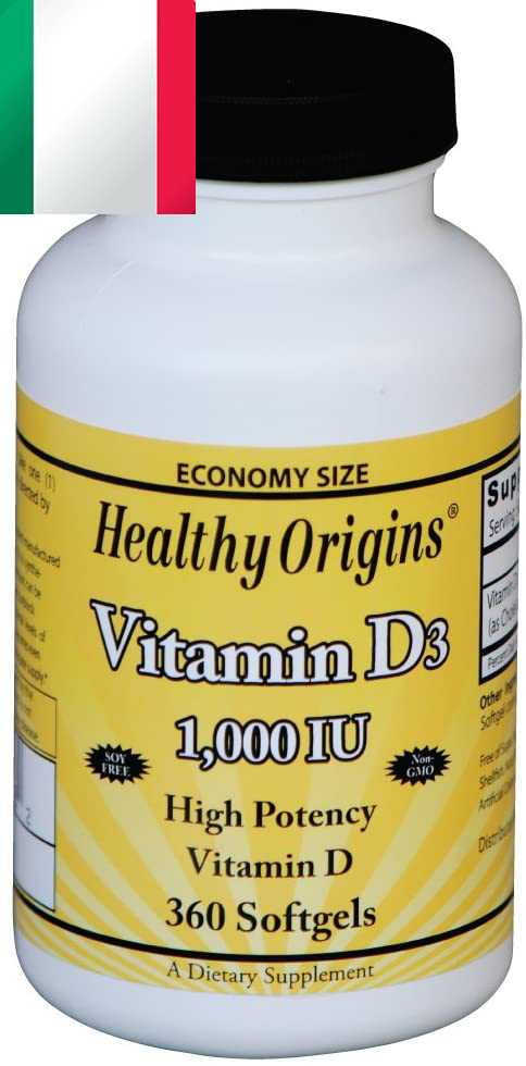 Healthy Origins Vitamin D-3 1000iu 360 softgels - Vitamina D3
