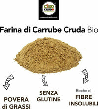 Carica l'immagine nel visualizzatore di Gallery, CiboCrudo Farina di Carrube Bio Cruda, Raw Organic - 750gr - 750 g