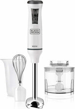Carica l'immagine nel visualizzatore di Gallery, Frullatore ad immersione in acciao inox BLACK+DECKER BXHBA600E, 600W + accessori