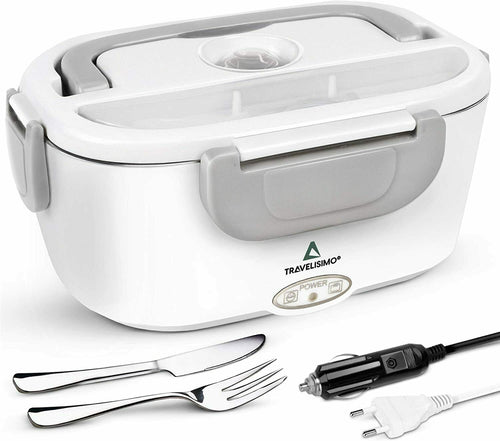 Scaldavivande Elettrico 2 in 1 per Auto con Chiusura Ermetica, 1.5L 40W 220V+12V