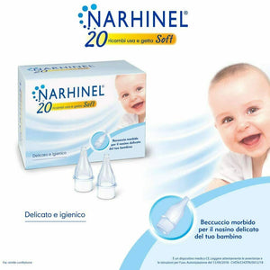 20 x Ricambi Usa e Getta Soft Narhinel, Pacco per naso chiuso bambini, 50 g