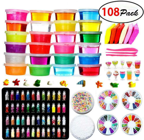 Fai da Te Fluffy Slime Kit -24 Colori per Ragazze Ragazzi 24