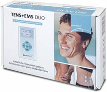 Carica l'immagine nel visualizzatore di Gallery, prorelax TENS+EMS Duo - Dispositivo elettrostimolatore, 2 terapie Bianco/Blu