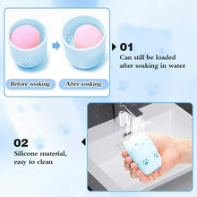 Carica l&#39;immagine nel visualizzatore di Gallery, Beauty Sponge Blender Set Porta Spugna Per Trucco, 2 Pezzi Blu + Viola