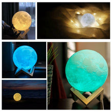 Carica l'immagine nel visualizzatore di Gallery, WYCY Lampada Luna 8CM 16 Colori 3D Stampa LED 8CM, Luce Lunare 16