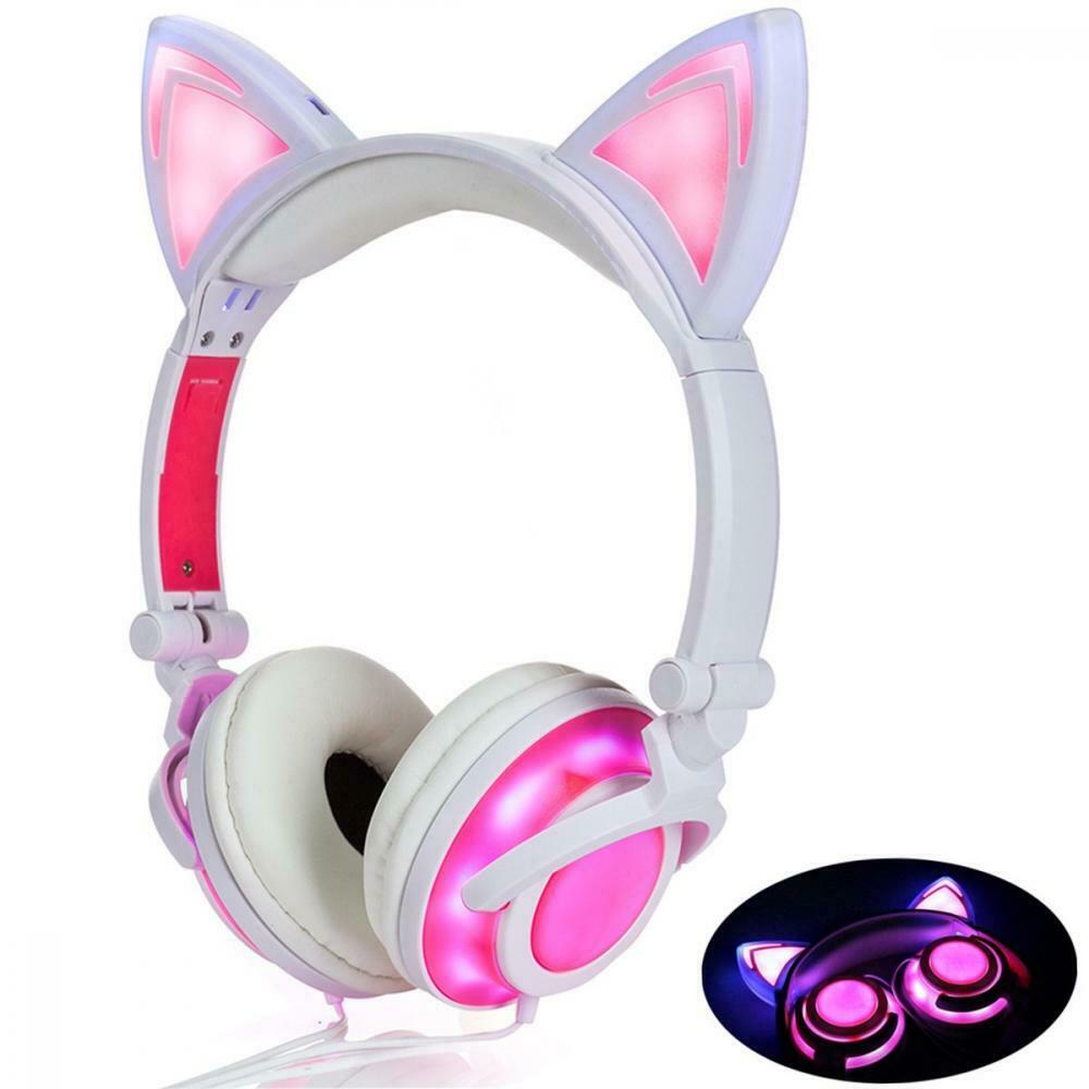 Cuffie Bluetooth Per Bambini Con Orecchie Di Gatto LED - Pieghevoli, Con Microfono E SD - Foto 13