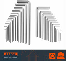 Carica l'immagine nel visualizzatore di Gallery, Presch set di 30 chiavi a brugola HX - Set compatto di chiavi a brugola metriche