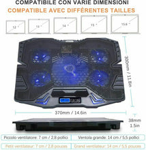 Carica l'immagine nel visualizzatore di Gallery, TopMate Tappetino di Raffreddamento per Laptop da Gioco C5 10-15,6...