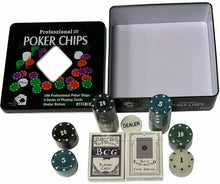 Carica l&#39;immagine nel visualizzatore di Gallery, Extrela - Set da poker con scatola in metallo, 200 fiches poker, 2 mazzi...