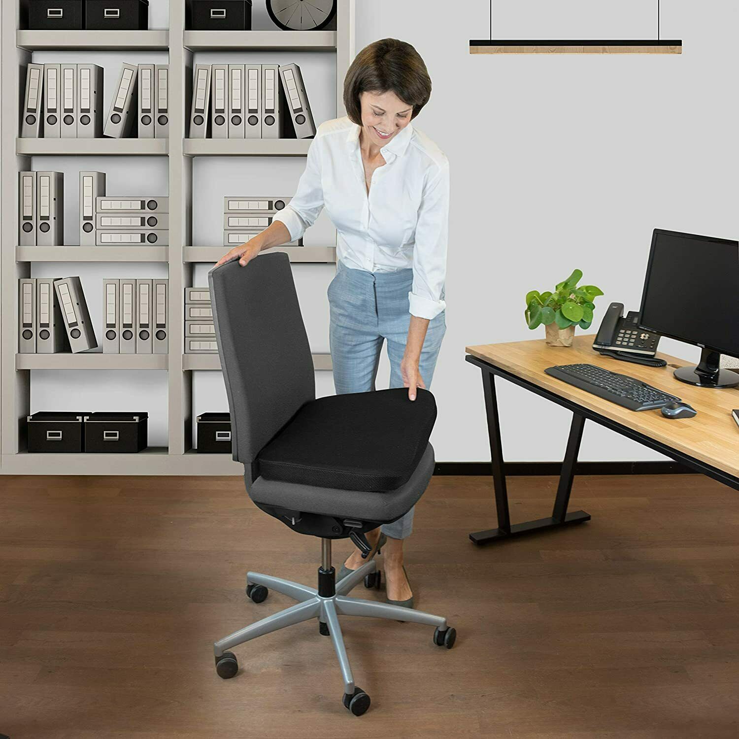 YHNDECO Supporto cervicale per poltrona, sedia da ufficio, poggiatesta, cuscino elastico in memory foam, cuscino per spalle per camera da letto (Blau YHNDECO Supporto cervicale per poltrona, sedia da ufficio, poggiatesta, cuscino elastico in memory foam, cuscino per spalle per camera da letto (Blau