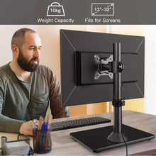 Carica l'immagine nel visualizzatore di Gallery, Supporto girevole per Schermo TV da 13" a 32", Base in vetro, VESA 75 / 100 mm