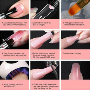 Unghie Kit, 4 Colori Acrygel Gel (Bianco, Rosa Nudo, Trasparente,...