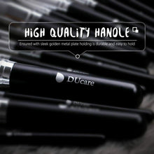 Carica l&#39;immagine nel visualizzatore di Gallery, DUcare Pennelli Make Up Set 15Pcs Trucco Professionali 15pcs nero