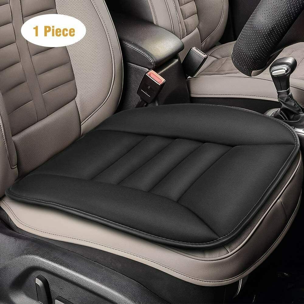 Cuscino per sedile anteriore auto, Coprisedile universale comodo imbottito, Nero