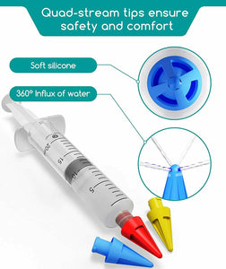 Medi Grade Kit Siringa Pulisci Orecchie – Siringa per Tappi Orecchie con 3 Punte