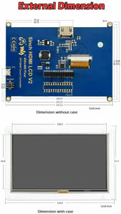 Display LCD da 5 pollici A con Cover Case display 5inch type-A with case