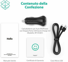 Carica l'immagine nel visualizzatore di Gallery, Caricabatterie per Auto con 2 Porte USB in Alluminio da 40W Tecnologia iSmart
