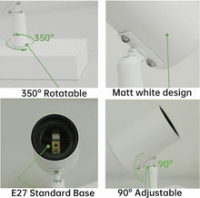 Carica l'immagine nel visualizzatore di Gallery, Kimjo Lampada da soffitto Orientabili, Bianco Faretti 2 Opaco