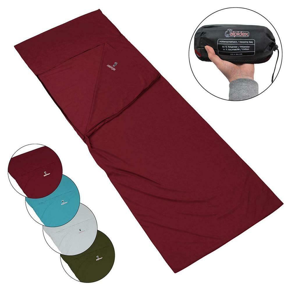ALPIDEX Policotone Sacco Lenzuolo sacco letto Campeggio Viaggio Red Sunset
