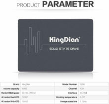 Carica l&#39;immagine nel visualizzatore di Gallery, SSD da 60GB 2.5&quot;, Unità a stato solido con tecnologia NAND 3D SATA III, KingDian