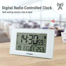 Carica l&#39;immagine nel visualizzatore di Gallery, iTronics Orologio Radio da Parete Digitale con Indicatore di Temperatura...
