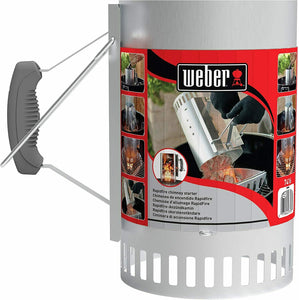 Camino ciminiera starter per carbone barbecue BBQ, Weber 7416 chimney 57 cm