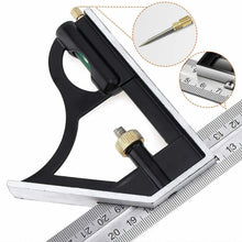 Carica l'immagine nel visualizzatore di Gallery, Set di squadre combinate 300 mm, Righello in acciaio inox, Angolo Strumenti