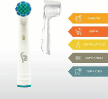 Carica l&#39;immagine nel visualizzatore di Gallery, 8 x Testine compatibili di ricambio per spazzolino elettrico Oral B + Cappucci