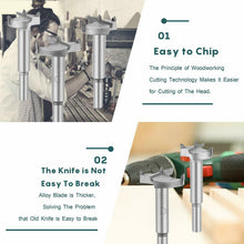 Carica l'immagine nel visualizzatore di Gallery, 6pcs Punte Forstner per Legno, Diametro 30/35/40/45/50/60mm, Utensili Elettrici